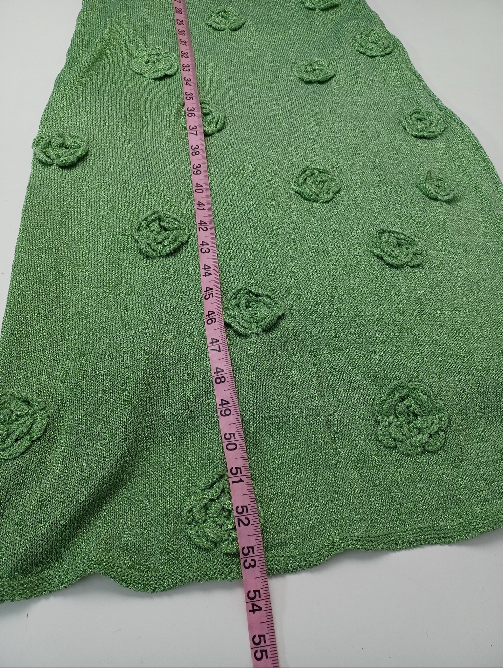 Meshki Suki Metallic Knit Maxi Dress Size M Women Tie Open Back In Pastel Green - Picture 12 of 15